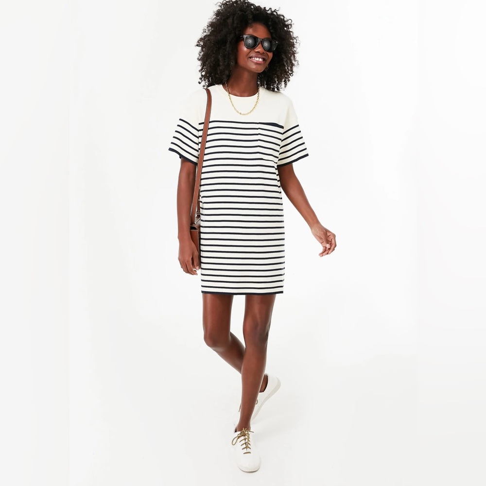 NWT Tuckernuck Navy Knit Striped Frenchie Dress